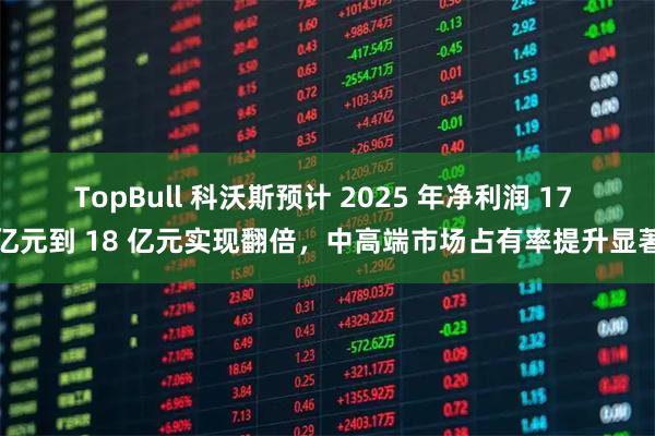 TopBull 科沃斯预计 2025 年净利润 17 亿元到 18 亿元实现翻倍，中高端市场占有率提升显著